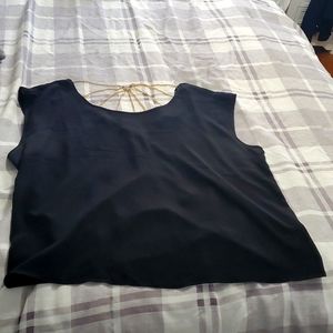 Black short sleeve blouse